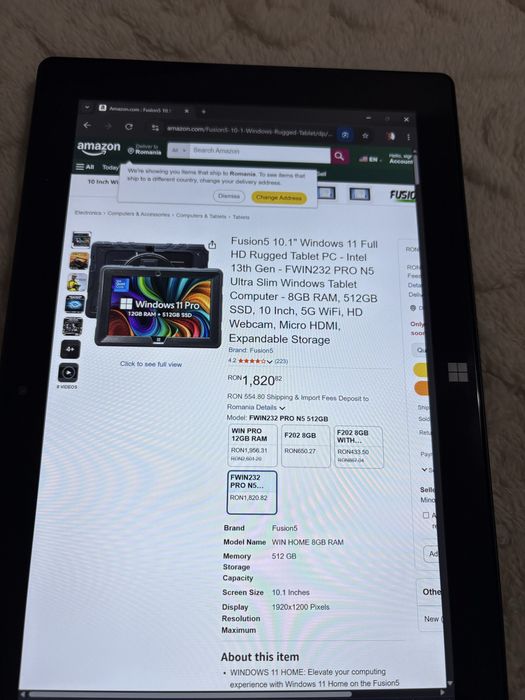 Tableta windows 11 pro Fusion5 10.1