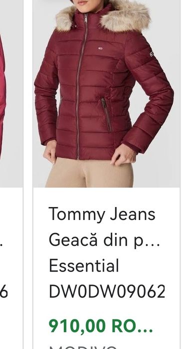 Geaca Tommy Hilfiger nouă cu etichetă 38-40 de iarnă