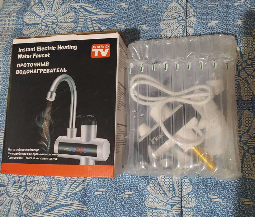 Смеситель с проточным водонагревателем. НОВЫЙ
