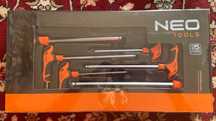 Set chei imbus HEXAGONAL tip T - NEO TOOLS, 6 buc / set, NOU