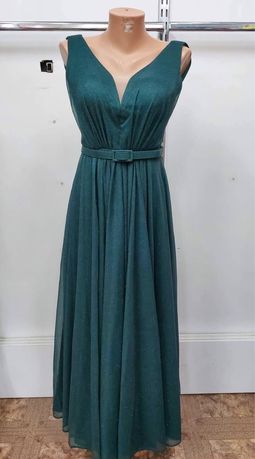 Официална дамска рокля (маслено зелен цвят)