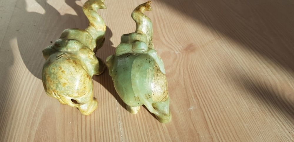 Elefanti Jad verde 1.7 kg! Antichitati, 2 statuete