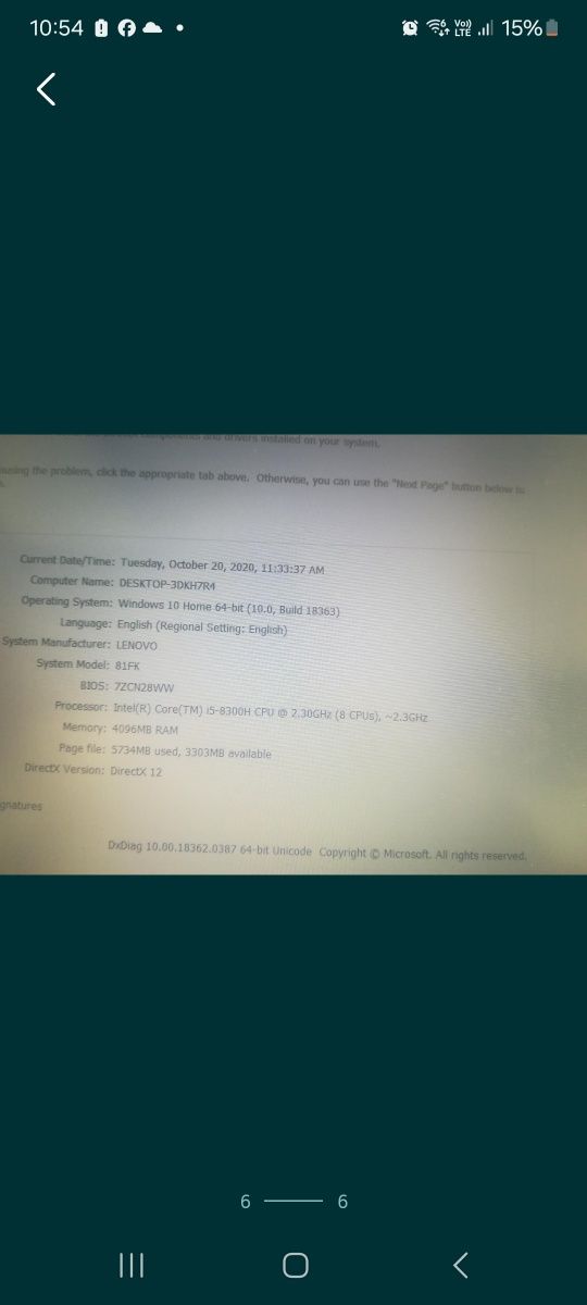 Laptop Lenovo i5 8300h. 15.6", 1 tb ssd