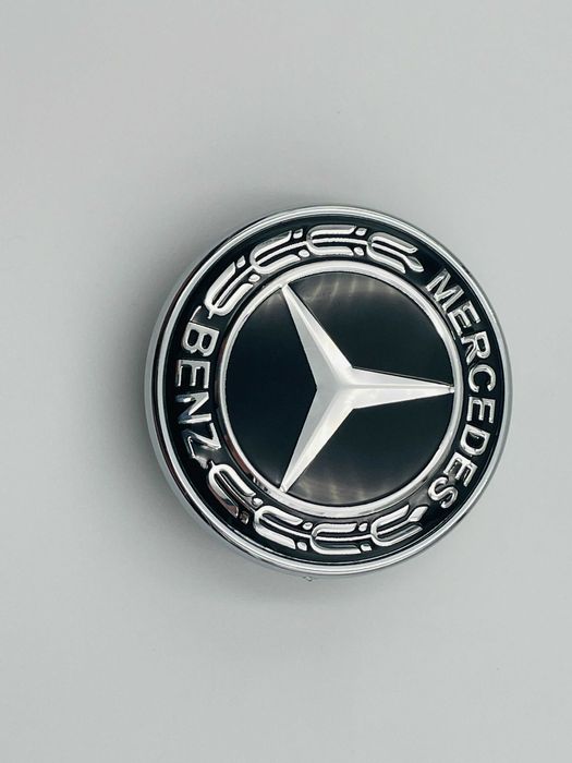 Emblema Compatibila Mercedes Capota negru/crom