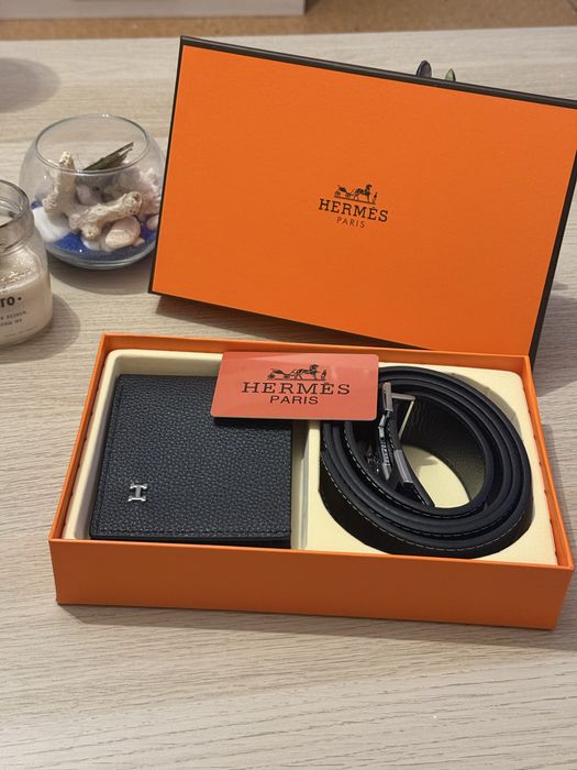 Hermes комплект колан и портфейл