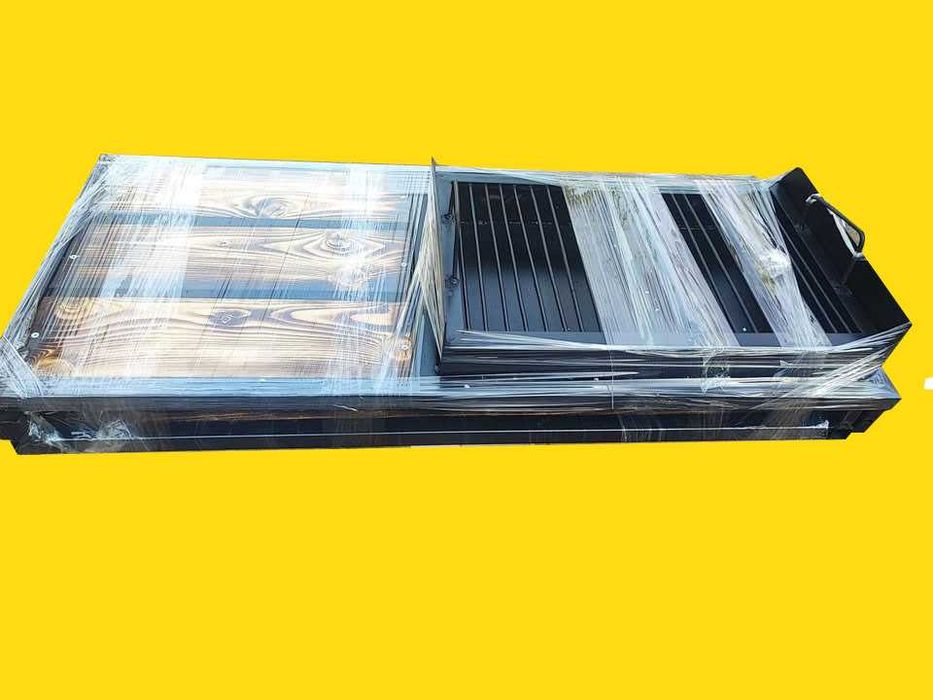 Gratar pe lemne BGLFIER, metalic, 120x60cm, negru mat