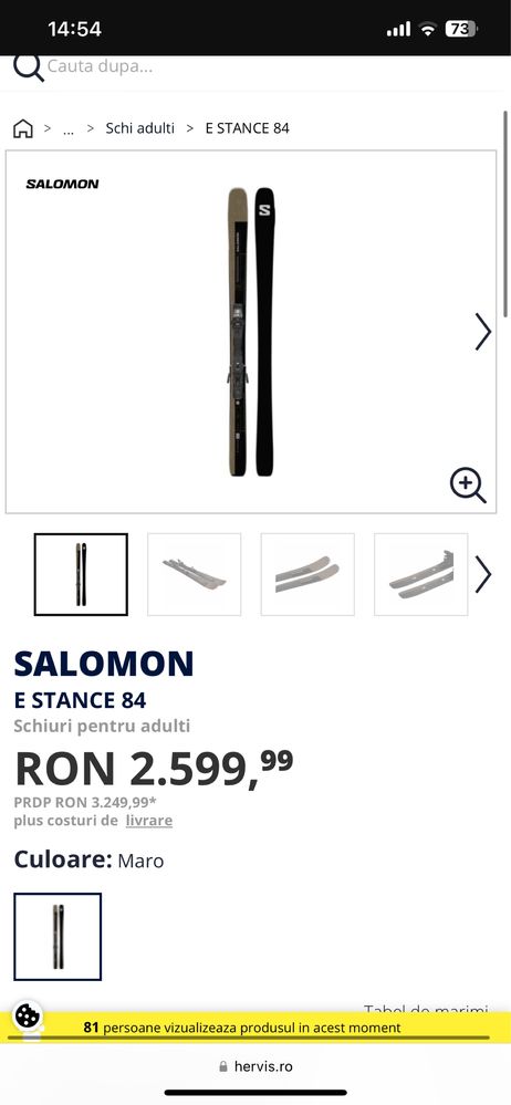 SALOMON E STANCE 84 177cm + legaturi m12 + clapari Salomon Quest 80 43