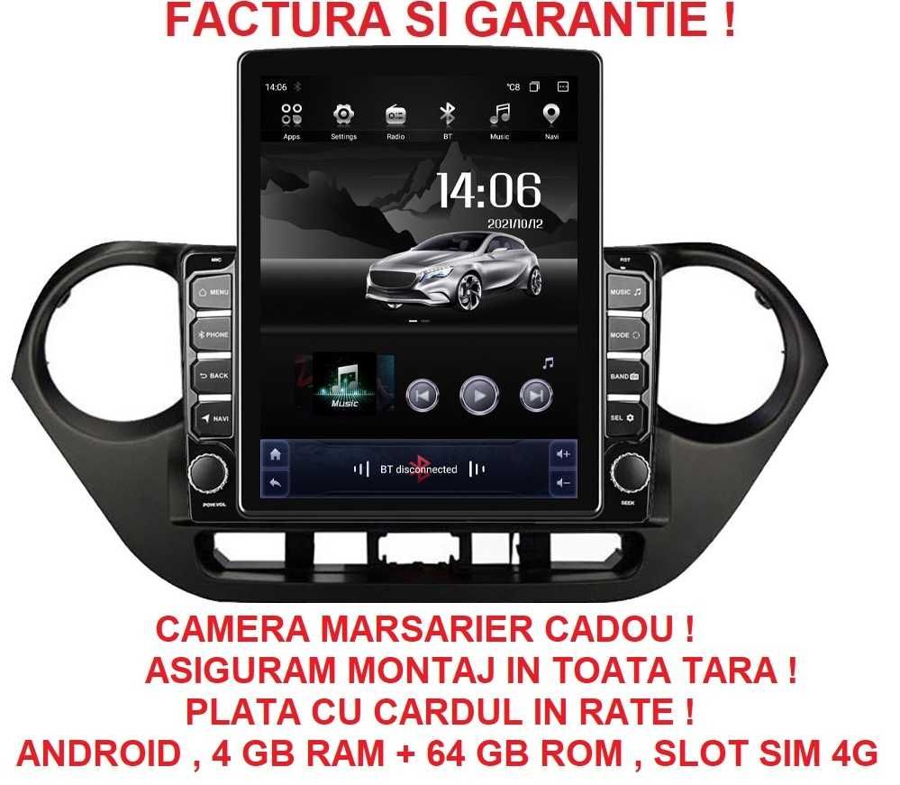 Navigatie Hyundai i10 din 2013 - 2019 Ecran TESLA 9.7 inch 4GB RAM