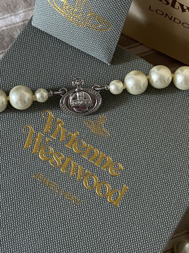 Колие Vivienne Westwood One row pearl drop chocker