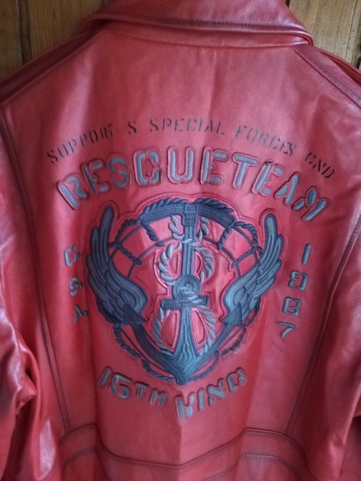 Geaca nouă piele bărbati Aviator Aeronautica Militare Xl