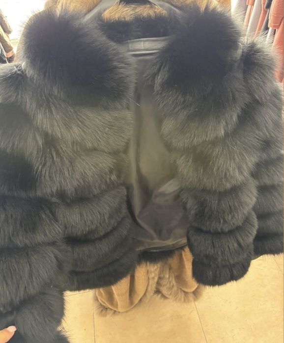 Палто от естествен косъм, с ЕТИКЕТ