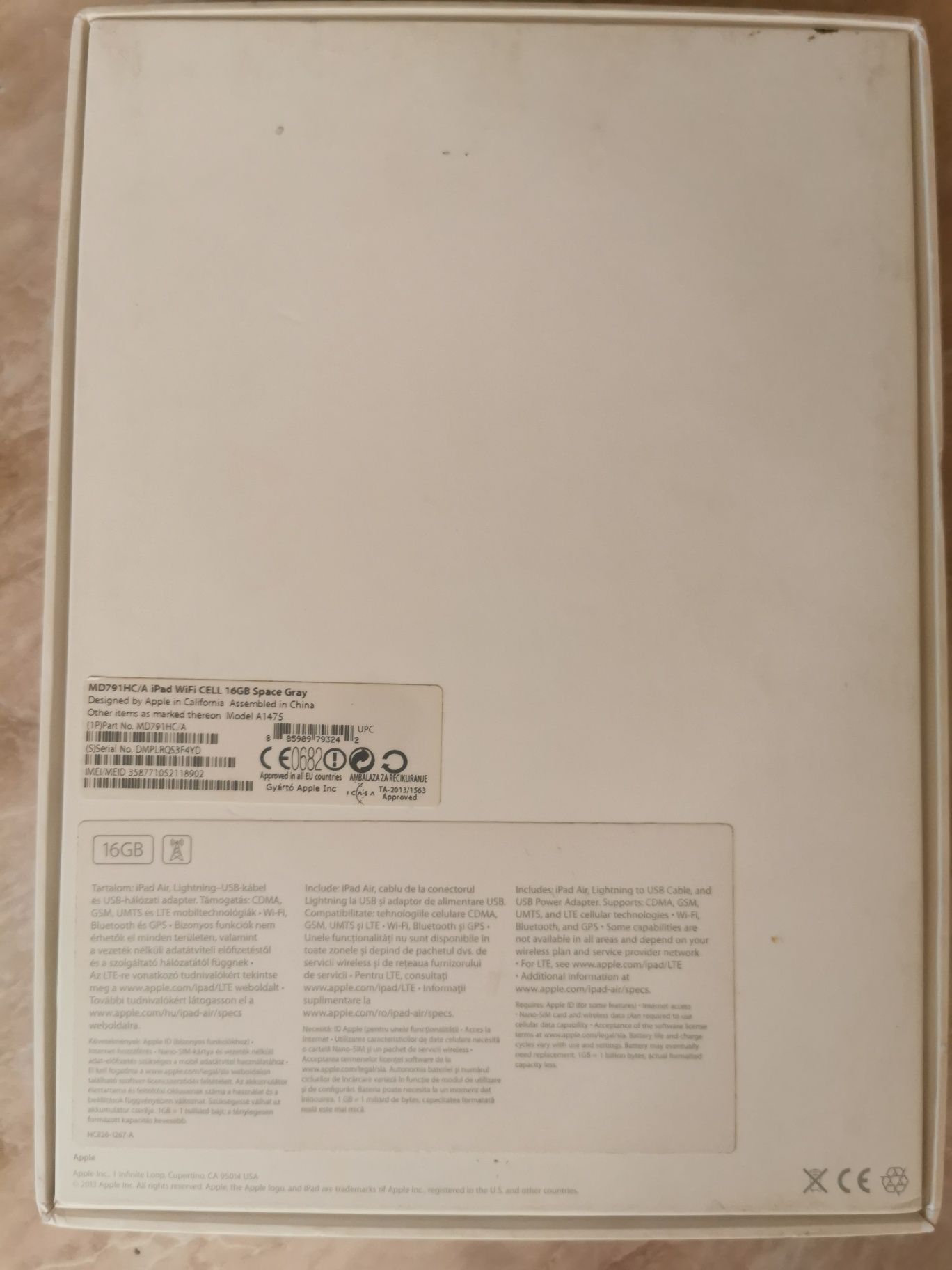 Vand Ipad Air 2 16 GB 4G