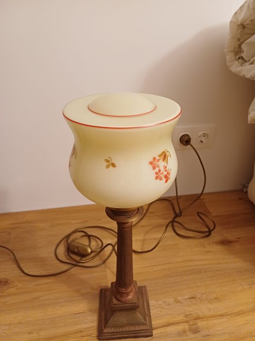 Accesoriu decor lumina alama opalina Franța 1930 Art Deco