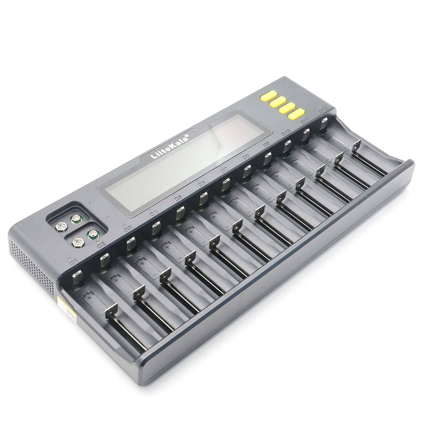LiitoKala Lii-S12 12 sloturi  Li-ion LiFePO4 IMR NiMH 9V Ni-CD