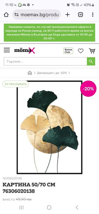 Картина за стена