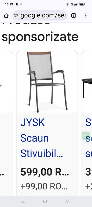 Scaune cadru metalic terasa.