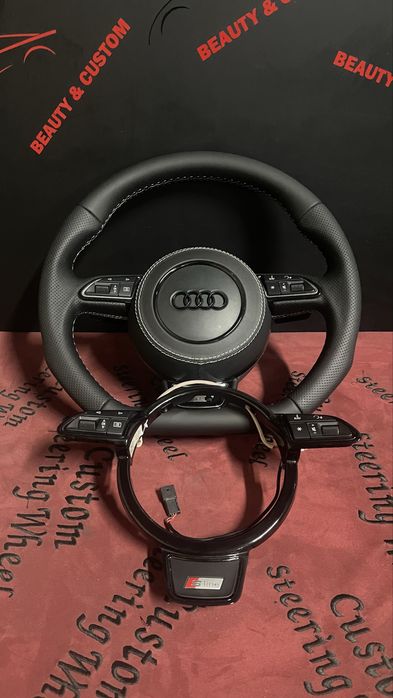 Volan custom audi  A1 A3 A4 A5 A6 A7 A8 Q3 Q5 Q7 padele/fara