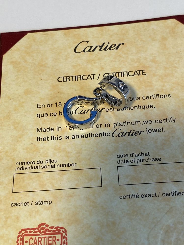 Cercei Cartier Love White Gold 750 Diamond