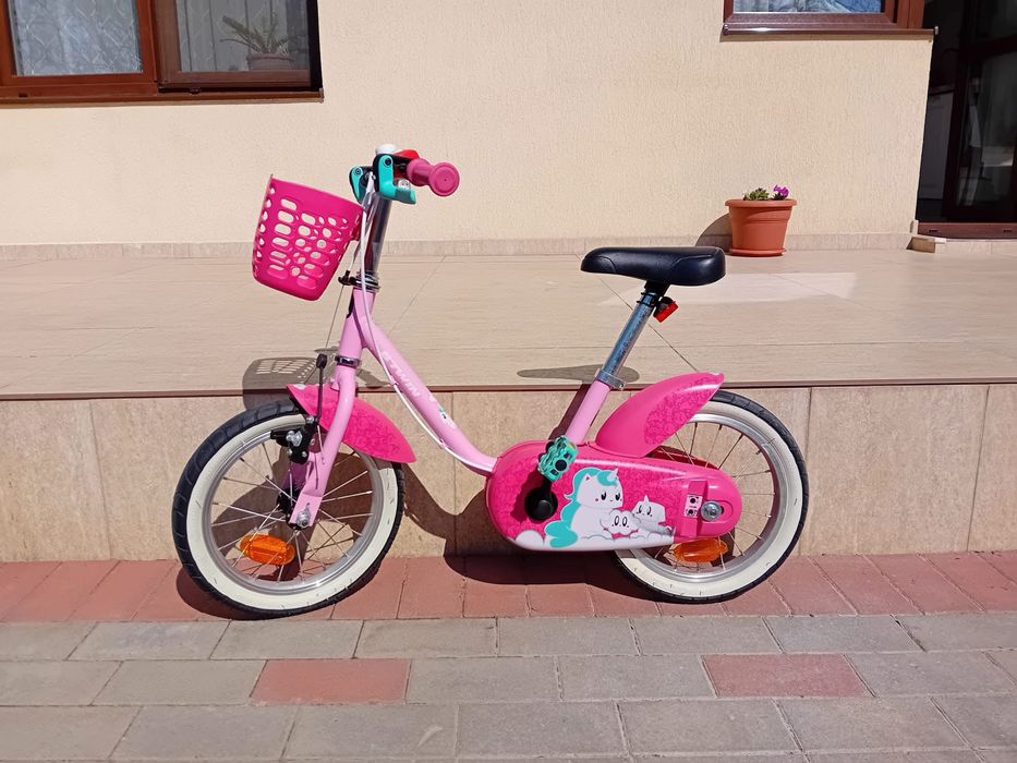 Bicicletă ptr 3-5 ani de la Decathlon, 14 inch.
