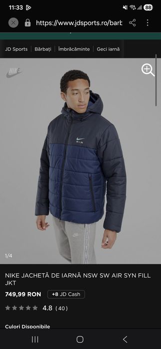 Nike jacheta de larna Nsw Sw Air Syn Fill jkt