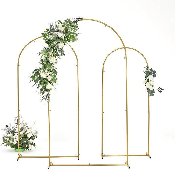 Set de 3 suporturi pentru fundaluri cu arc de nuntă (2,2 m, 2,0 m, 1,8
