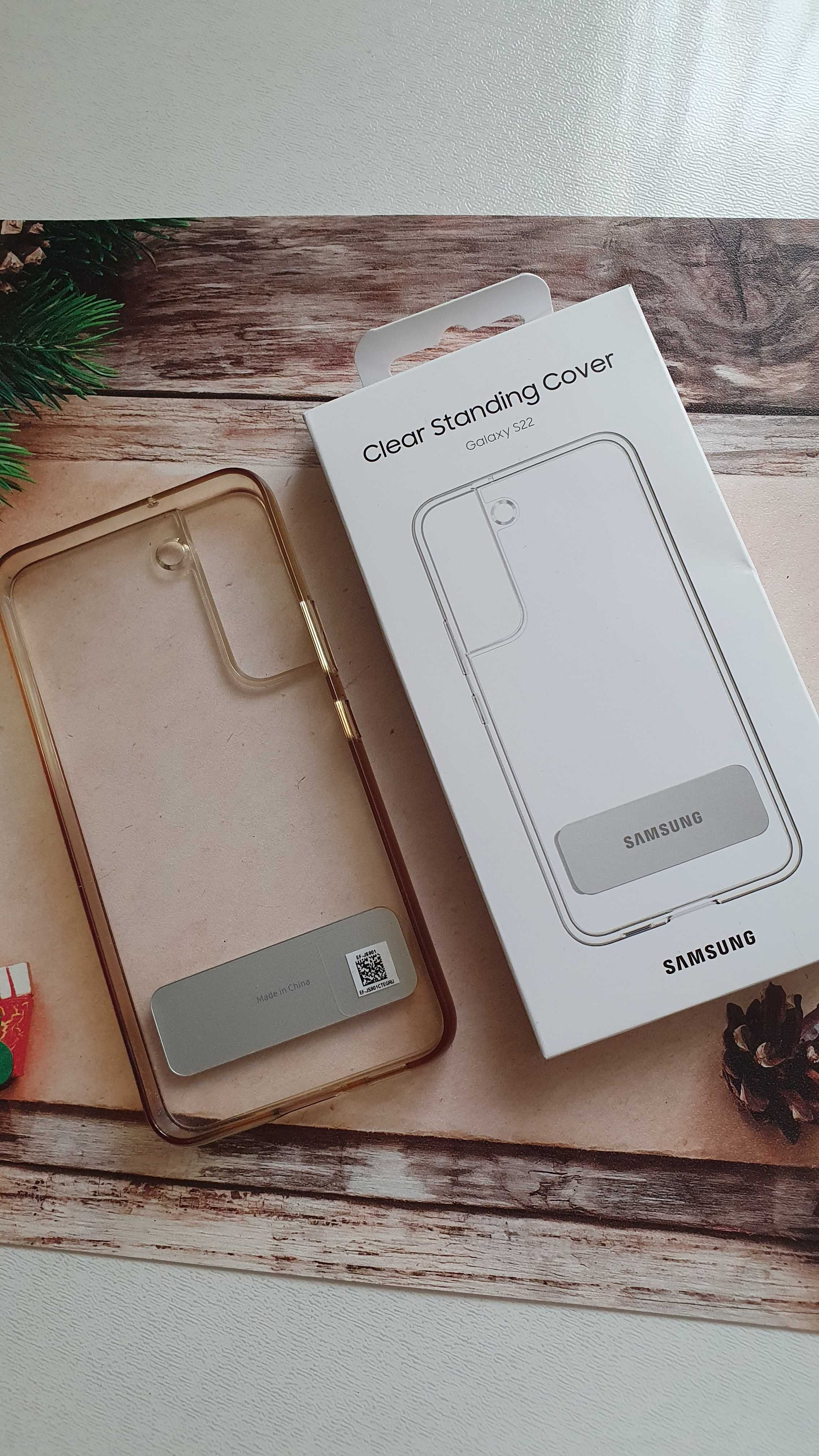 Чехол-накладка Clear Standing Cover S 22 - прозрачный - Samsung.