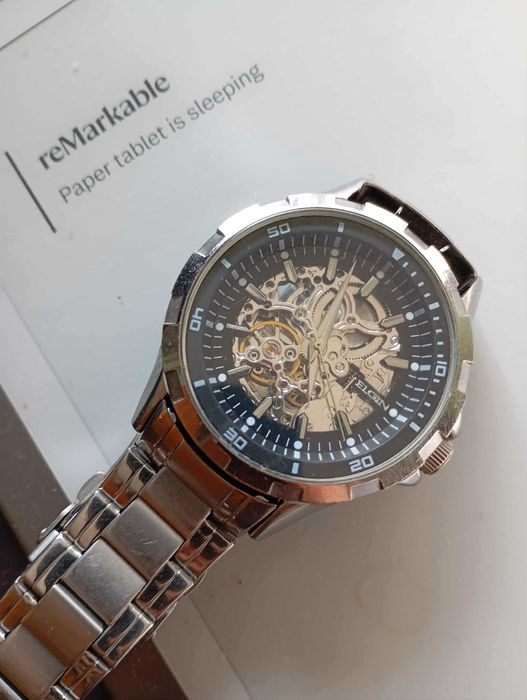 ceas automatic cadran transparent Elgin, USA