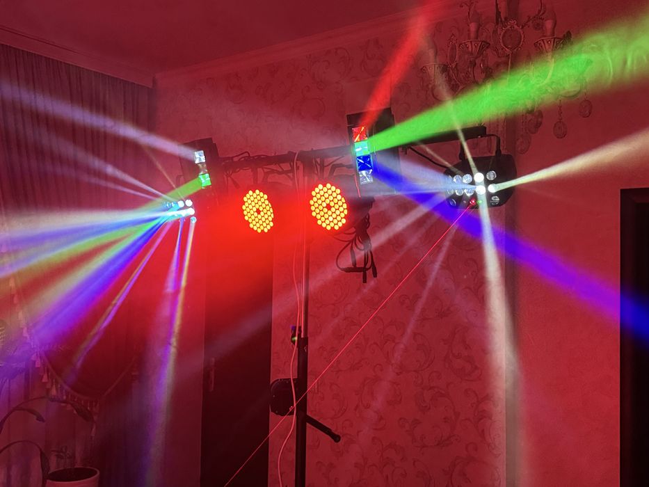 Светомузыка, дым машина,