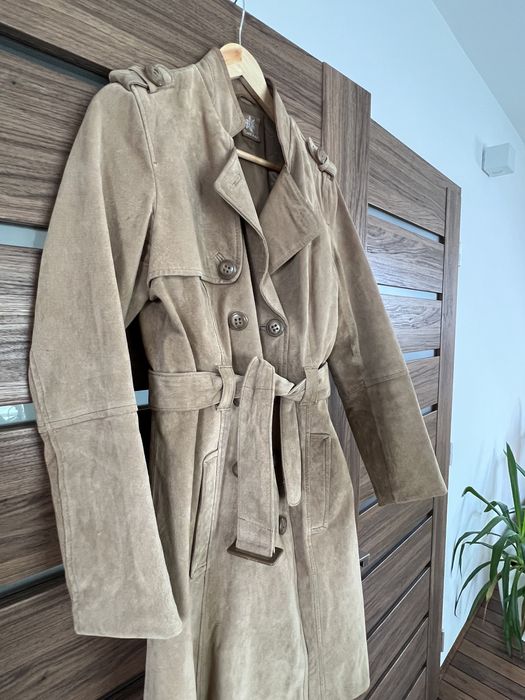 Trench din piele naturala S