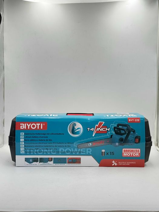 Аккумуляторная цепная пила BIYOTI BYT-225 (14", 20 В, 5 А·ч)