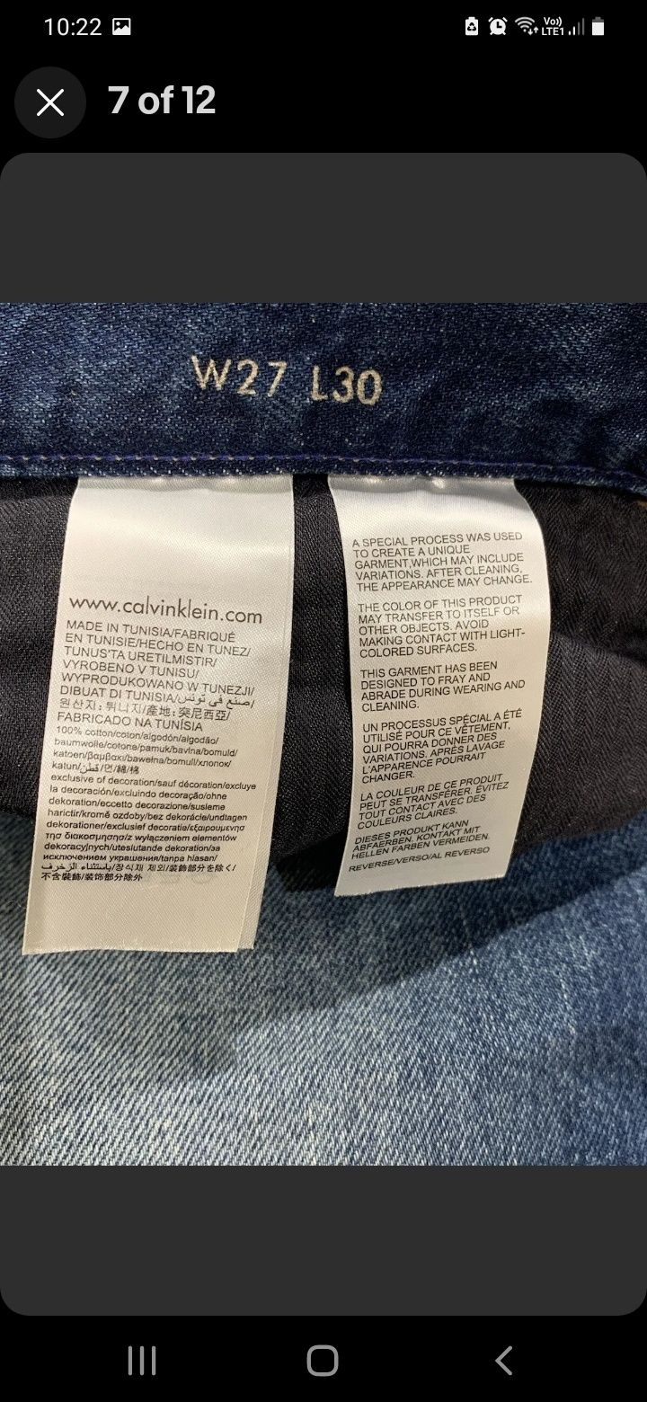 Calvin klein дамски дънки boyfriend slim fit 28 номер