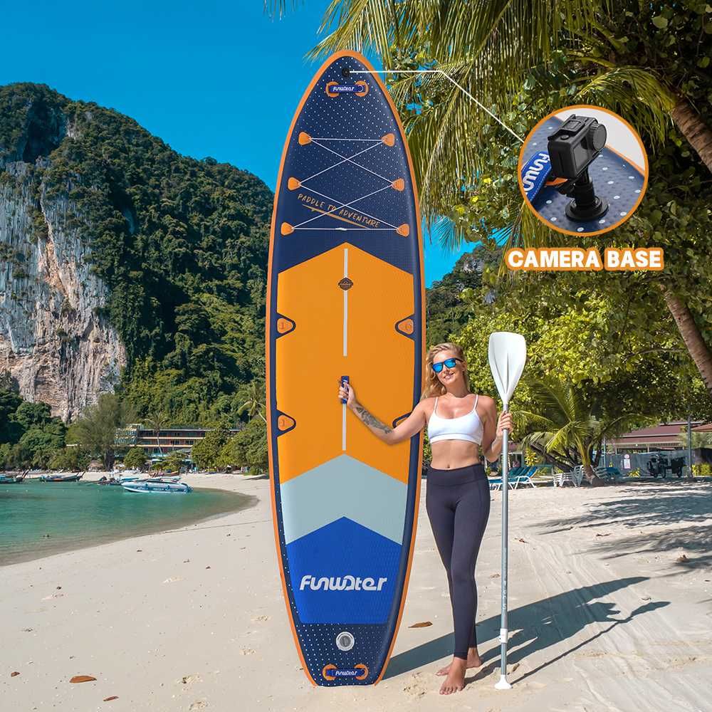 Надуваем падълборд FunWater Adventure Pro каяк седалка 350 SUP 11'6''