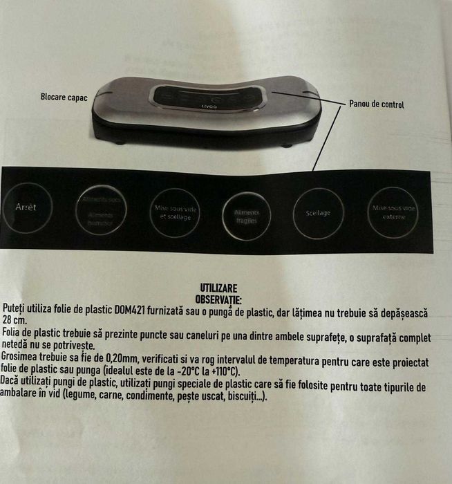 Vand aparat pentru vidat