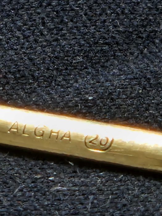 Ochelari vintage,ALGHA 20,suflati cu aur 12K, Fabricati în Anglia,1950