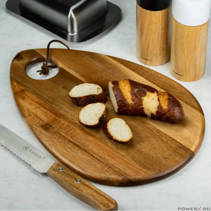 Tocator din, lemn de salcam, universal, pentru tocat, 35 x 23,5 x 1,3