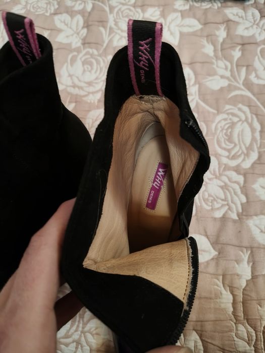 Botine Why by Denis shoes (Anna Cori) din piele intoarsa