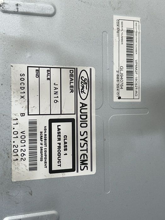 Cd player Ford Kuga 2010 - 2014 (1292) GLJ940764