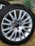 Genți aliaj originale Audi+ cauciucuri 225/45/R17  ET 45 91 Y ,cu senz