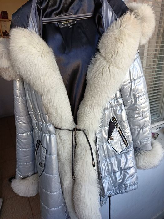 Парка с естествен косъм от лисица