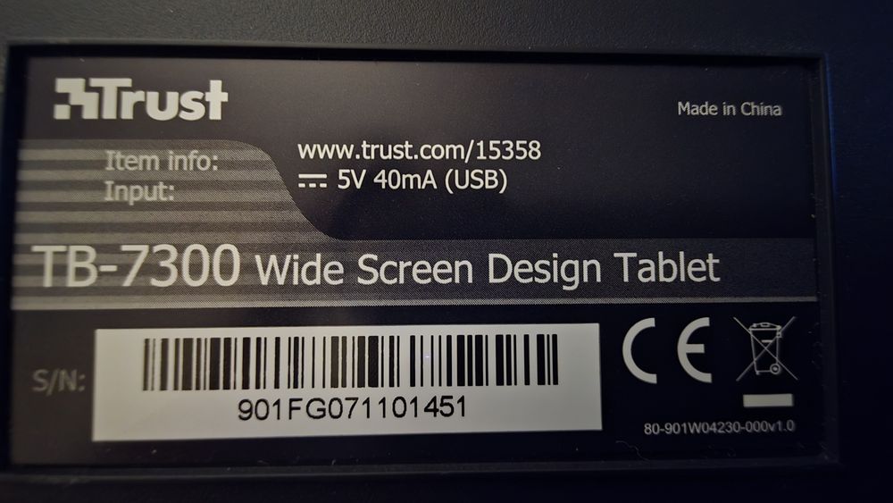 Широкоекранен графичен таблет Trust TB-7300