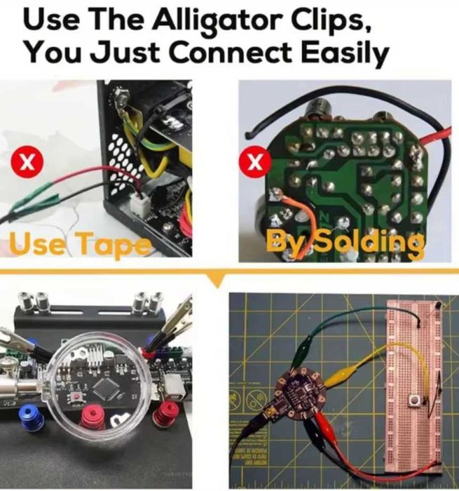 Продам новые двусторонние зажимы типа крокодил/крокодил 50 см