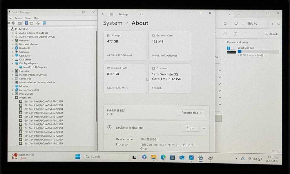 Ноутбук офисный Lenovo ThinkBook i5-1235U