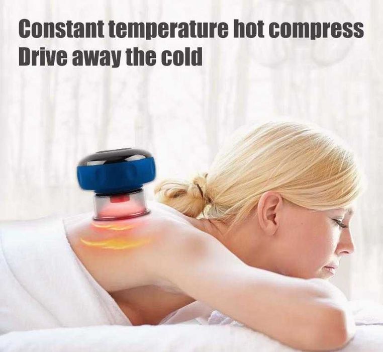 Фитнес Безжичен 12х Вакуумен Вендузен Масажор Антицелулитен Отслабване