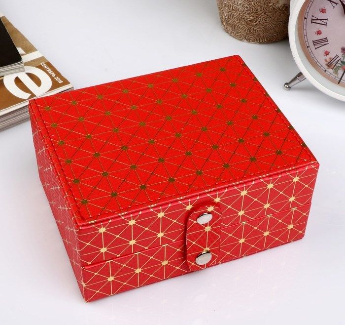 Кейс шкатулка для драгоценностей и украшений кожзам Вспышка