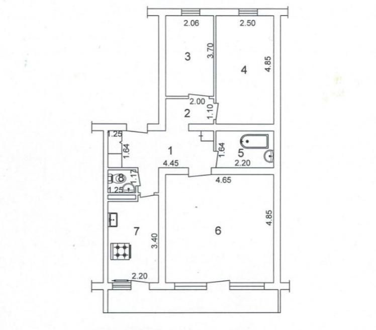 Квартира Дархан 3/4/9 73 кв.м