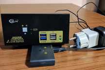 CKL au KVM switch, 2 компютъра, 3 монитора до 4k на 60Hz, USB3.0