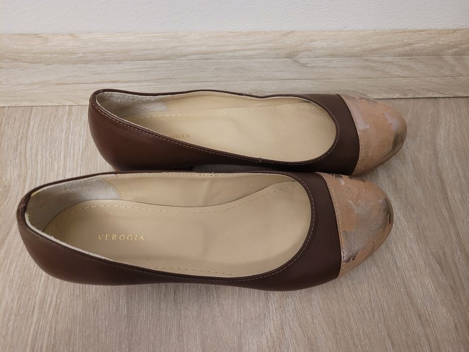 Balerini Verogia piele, marimea 35.