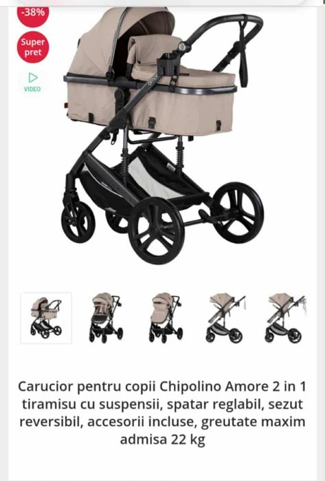 Vand patut pt.copil si carut 2 in 1
