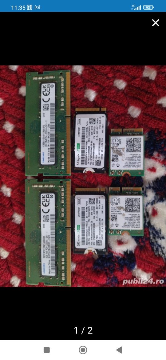 DDR 4 memorie RAM 8GB Lenovo +ssd+wifi