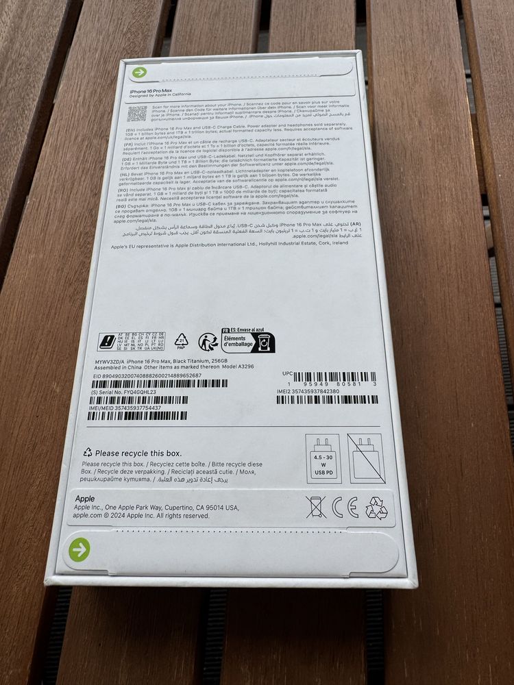 НОВ! iPhone 16 Pro Max 256GB Black Titanium